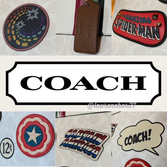 COACH MARVEL Tote Comic Patches Bag Jes Purse NEW - Picture 9 of 17